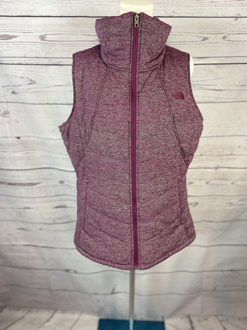 The North Face Women’s Pseudio Purple Quilted Puffer Vest Full Zip Size XL